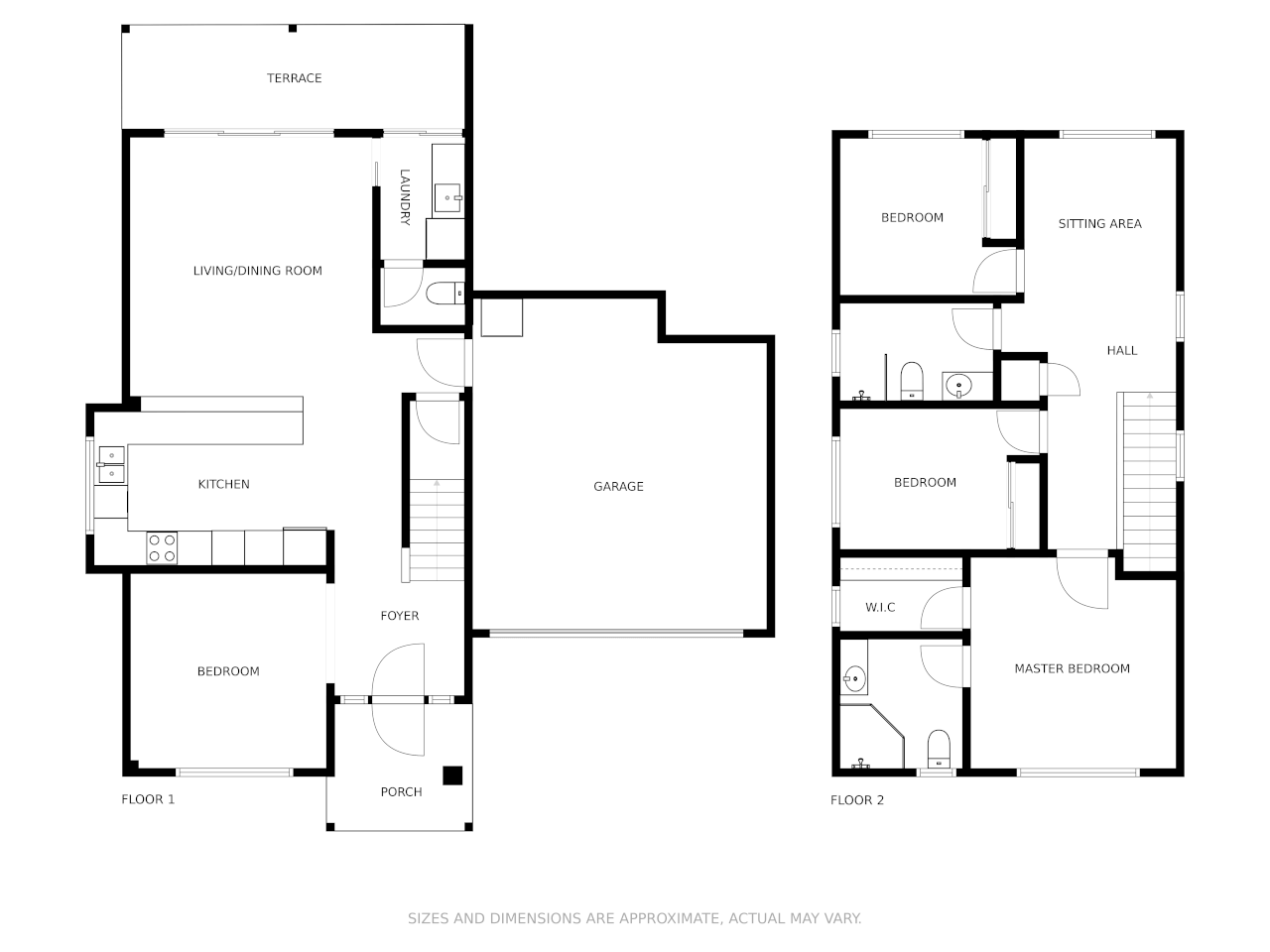 2D Floor Plan w/ Measurements